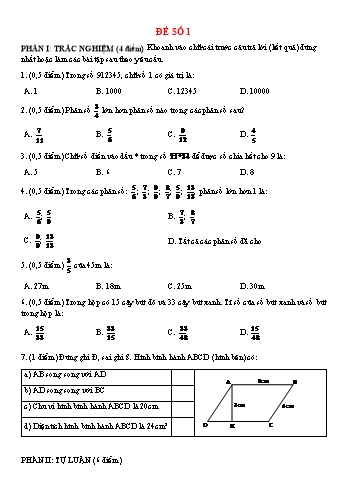 15 Đề thi học kì 2 Toán 4